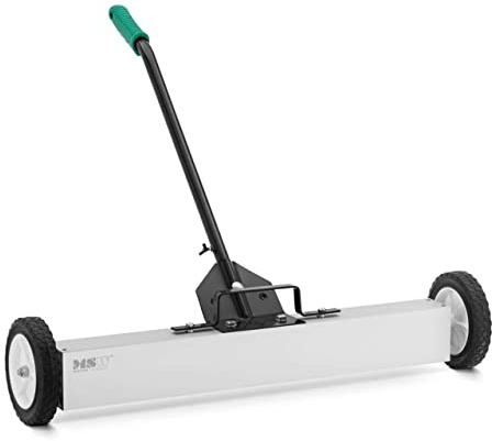 MSW MSW-MAG75 - Escoba magnética (73-100 cm, mango telescópico de 75 cm, imán de ferrita, colector de virutas, escoba magnética)