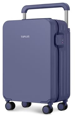 TUPLUS Koffer Trolley ABS Rollkoffer mit 4 Rollen Reisekoffer Handgepäck Hartschalenkoffer mit TSA Schloss, Impression Serie,76.5×45.5×34.5cm/97L,Lila