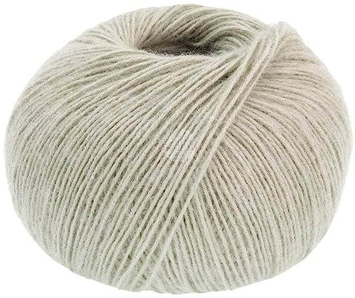 LANA GROSSA Ecopuno | Edle Netzgarnstruktur aus Baumwolle gefüllt mit Merino/Alpaka | Handstrickgarn aus 17% Schurwolle & 11% Alpaka Wolle | 50g Wolle zum Stricken & Häkeln | 215m Garn FB 93