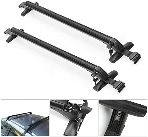 Relingträger Dachträger Dachgepäckträger für Ford Fiesta MK7 2013+, Eloxiertem Aluminium Fahrradträger Dachboxen Offener Dachreling Dachgepäckablage
