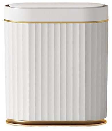 Zicojia Cubo de Basura Inteligente de Gran Capacidad para Cocina y Baño - Automático de Inducción, Impermeable, Con Tapa y Cable USB