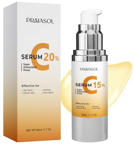WIAONE Vitamin C Face Serum, Super Vitamin C Serum for Facial Use, Anti Aging Face Serum, Vitamin C Serum Suitable for Mature Skin, Targets Age Marks, Wrinkles, and Smoothes Skin Texture. 1 fl oz.