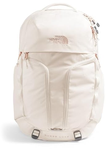THE NORTH FACE Damen-Rucksack Surge Luxe Computer Laptop Rucksack, Gardenia White/Burnt Coral Metallic, Einheitsgröße, Damen Surge Luxe