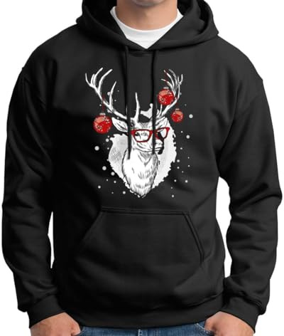 Tassenbrennerei Hoodie - Weihnachtspullover - Cooler Elch Pullover mit Weihnachtsmotiv - für Nikolaus, Weihnachten - Herren & Damen