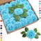 25 pièces Fleurs Artificielles Roses Artificielles Bleu Ciel,Mousse Faux Roses avec Tiges Décoration Florale pour Anniversaire Mariage Gâteau Fête Jardin Artisanat Douche Nuptiale Saint Valentin