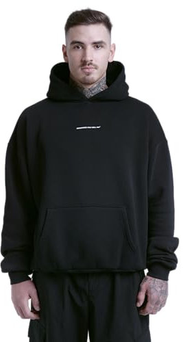 RYWD Remember Hoodie Oversize Unisex Streetwear mit Heavy Qualtiät 370 GSM Organic Cotton Größe XXL in Farbe schwarz
