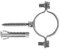 Fischer Collier galvanisé léger CZV pour fixation de tuyaux électriques en acier, plastique et multicouche, serrage 60 mm, comprend cheville SX Plus 6 et vis double M6, 5 pièces, 567646