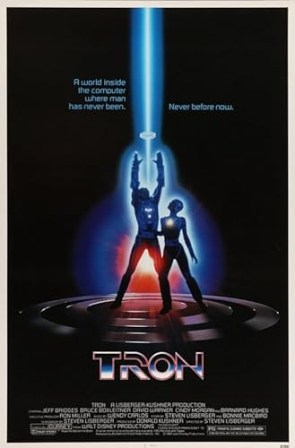 Tron A3-Poster auf Leinwand, Wandkunst, Heimdekoration, Filmposter, Leinwand, Film, Kino, Retro, Vintage, Kult, klassisch, Nostargic, Saga, moderner Nachdruck, wir drucken jedes Poster für Sie,