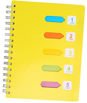 CAXUSD Notizbuch Mit Seitlicher Spirale Dickes Glattes Papier Karierte Blätter Gelb Für Tägliche Notizen Reisen Und Tagebucheinträge