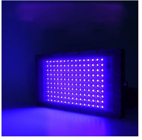 UV-Lampe 100W 300W LED UV Schwarz Lichter Bühne Schwarzlicht Ultraviolett Flut Effekt Licht for Halloween Weihnachten Dance DJ Disco party Bar mit starker Durchdringung(50W)