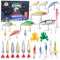 LIHAO Angeln Adventskalender 2024 Angelkalender Angelnhaken Angellieber Weihnachtskalender Fishing Set Tolle Geschenk für Männer Teenager Junge Zubehör für die Angeln
