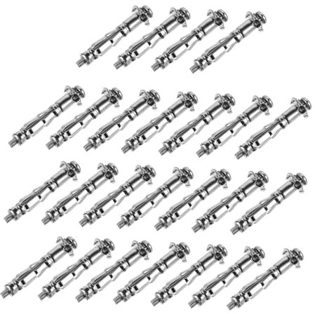 OKUMEYR 25 Stück Hohlraumdübel Schrauben 4x38mm Verzinkt Wandanker Bolzen Befestigung Für Gipskartonwände