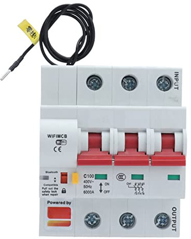 3P Smart Circuit Breaker, AC 400V WiFi Bluetooth Fernbedienungs Leckage Schutzschalter Trennspannung Spannungsschutz Schalter Trennen (100a)