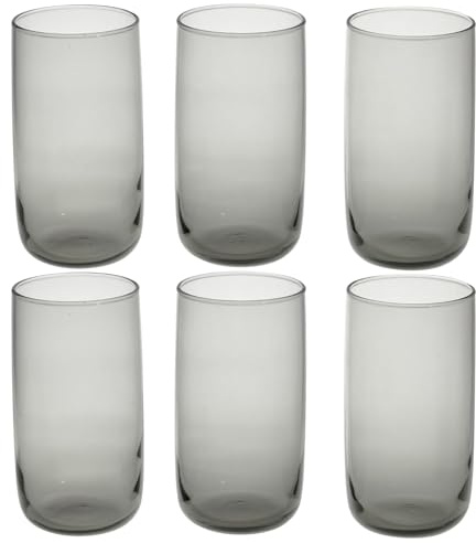 Queensway Home & Dining Modern Coloured Glass Tumblers Set - 280ml or 365ml Drinking Glasses for Water, Juice & Cocktails - Premium Quality Glassware - Ideal for Everyday Use or Entertaining Guests