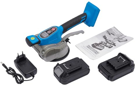 Secoueur de carrelage sans fil 21 V avec batterie 2 x 15000 mAh, appareil vibrant pour carrelage avec 12 vitesses, 80 kg avec ventouse 136 mm, outils de carreleur