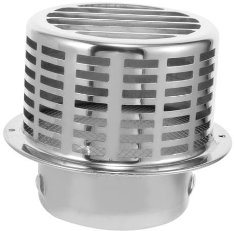 Toddmomy Cache Aération Mural Inox Capuchon Évacuation Résistant Pluie Protection pour Sortie Hotte Compatible Conduit de Ventilation Cuisine
