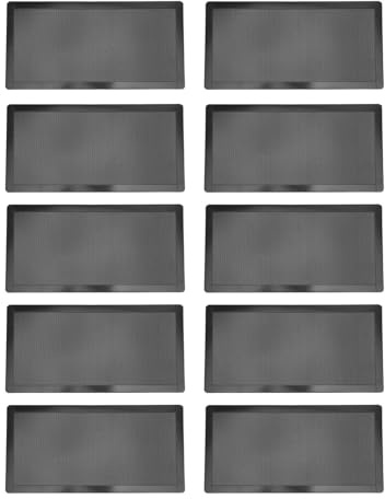 DIRBAK PC Fan Dust Mesh Filter, Magnetic PVC Dust Proof Cover Grills for PC Case Power Supply Fan Vent, Black 120x240mm 10pcs