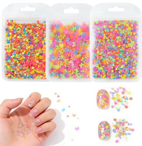 Nagelkunst Glitzer Pailletten Set,Nagel Pailletten,Mini Glitzerpulver Set | Fluoreszierende Nageldesign Konfetti,Maniküre Konfetti Flocken,Glitzer für Nägel,Nageldekoration für Frauen