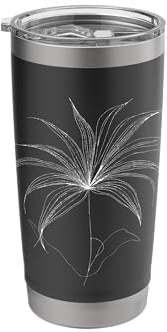 Spider Plant Line Art Fan Stainless Steel Insulated Tumbler