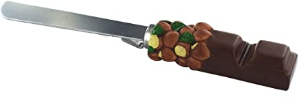 Fackelmann 42028 - Espátula para Pasta, Cuchillo para Untar, Acero Inoxidable, marrón, 19 cm