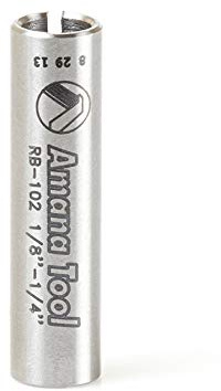 Amana Tool - RB-103 High Precision Steel Router Collet Reducer 1/4 Overall Dia x 3/16 Inn