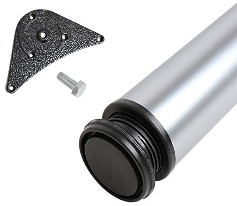1 Stück Tischbeine Tischbein Stützfuss Tischstempel Möbelfuss 710mm viele Farben (Chrom matt)