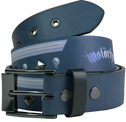 Lowlife of London Herren Gürtel, Motorhead Wings On Tour, Nero (Black), 85 (Herstellergröße:Medium)