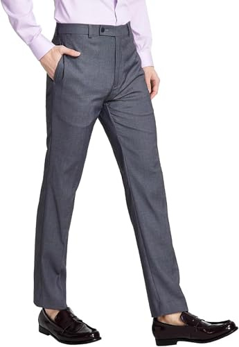 Calvin Klein Herren Slim Fit Kleid Klassische Hose, Marineblau, 32W / 30L