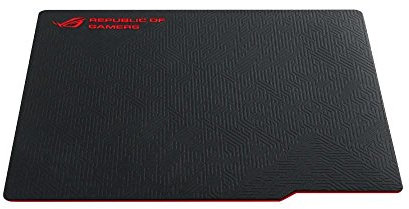 Asus ROG Whetstone Gaming Mousepad (rutschfest, rollbar, wasserresistent, für optische und Lasersensoren) schwarz/rot