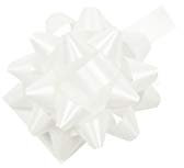 Star 10 Geschenkschleifen Rosetten 4cm Weiß