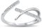 Damen Ring 925 Sterling Silber Zirkonia Criss Cross