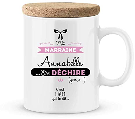 Cadeau marraine - Mug à personnaliser avec votre prénom marraine qui déchire - Cadeau personnalisé marraine