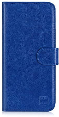 32nd Book Wallet PU Leather Flip Case Cover For Apple iPhone 11 Pro Max (6.5), Design With Card Slot and Magnetic Closure - Deep Blue