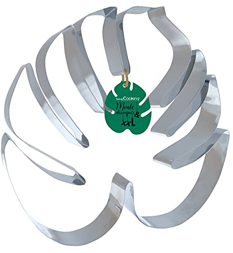 ScrapCooking - Moule Découpoir XXL Feuille Tropicale - Grand Cercle Pâtisserie Emporte-Pièce à Gâteau - Biscuit Décoration Exotique Cake Design