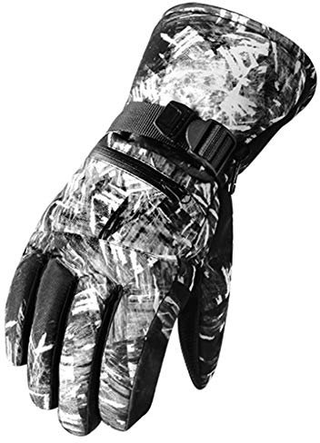 GITVIENAR Skihandschuhe Herren, Touchscreen Motorradhandschuhe Wasserdicht Winddichte Snowboard Handschuhe mit Kartenhalter Sporthandschuhe Fahrradhandschuhe Winterhandschuhe Ski Handschuh