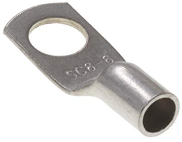 Rohrkabelschuhe 6 mm² - Lochung Ø M6 Kabelschuhe Quetsch Unisolierte SC Kabel-Verbinder aus Kupfer verzinnt