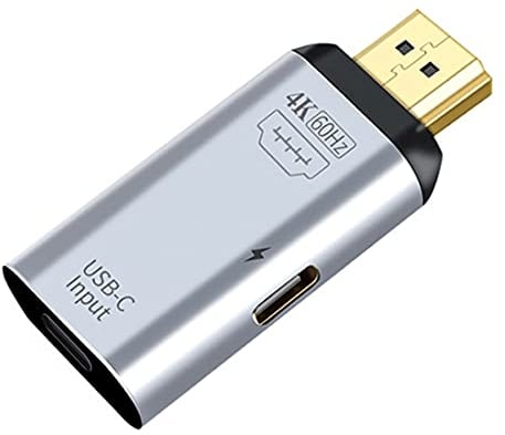 Chenyang Adaptador USB-C tipo C hembra de entrada HDMI macho 4K 60Hz 1080P con puerto de alimentación PD para teléfono y portátil