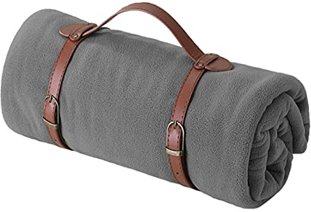 Zoomlie Warme Yoga-Decke, Polar-Fleece-Überwurf, Decke, 100 x 150 cm, Couch-Überwurf, für Zuhause, Freizeit, Camping, Arbeit, Mittagspause (grau, 100 x 150 cm)