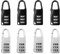 Bymivofun 8 piezas Candado de Combinación, Mini Candado, Candado de Combinación de 3 Dígitos, para Maletas De Viaje, Mochilas, Casilleros, Estuche para Equipaje (Blanco, Negro)
