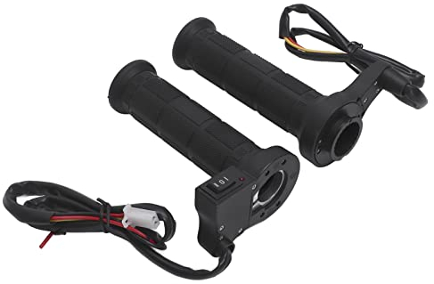 ciciglow 1 Paar Beheizbare ATV-Griffe, 7/8 Zoll, 22 Mm Beheizbare Griffe, Universeller Motorrad-Lenker, Gasgriff mit 2-Stufen-Thermostat für Motorrad/Fahrrad/ATV (20 W - 40 W)
