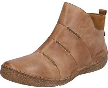 Josef Seibel Damen Klassische Stiefeletten Fergey 53,Weite G (Normal),Wechselfußbett,Kurzstiefel,uebergangsschuhe,Braun (Cognac),38 EU