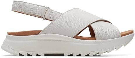 Clarks Femme Dashlite Wish Sandales, Off White Combi, 36 EU