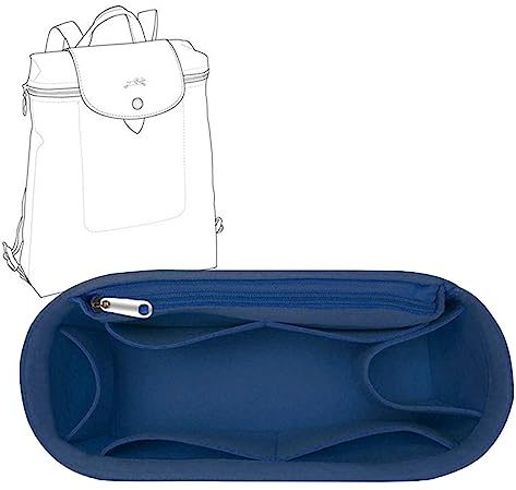 Lckaey Filztaschen-Einsatz für Rucksack, Geldbörsen-Organizer, Blau