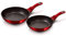Berlinger Haus Burgundy - Set di 2 padelle a induzione da 22 a 26 cm, antiaderenti ecologici in marmo senza PFOA, Metallic Rosso, per tutte le cucine, vetroceramica, gas