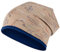 Mütze Junge Übergang Stoffmütze Beanie Kindermütze Baby Allover-Print Monster Dinosaurier, Größe: 50-52, Farbe: beige-blau