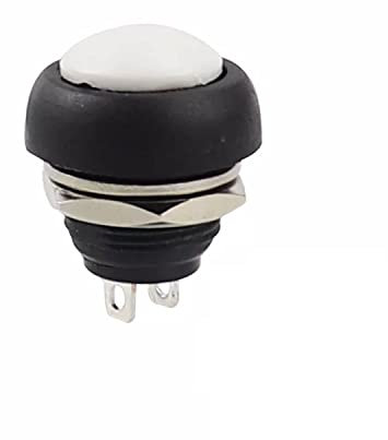 Drucktaster rund Taster 12mm DIY Druckschalter AC 1,5A/230V 12V NON-Momentan button Schalter | Weiß