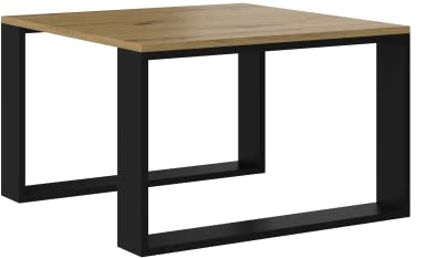 CDF Couchtisch Modern Mini | Farbe: Eiche Artisan Schwarz | Moderne Bank für EIN Wohnzimmer, Zimmer, Büro | Form: Quadrat Rechteck | Regal für Kleinigkeiten, Zeitungen, Magazine oder Bücher