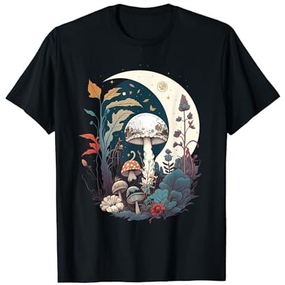 Aesthetic Goblincore und dunkler Cottagecore Pilz T-Shirt