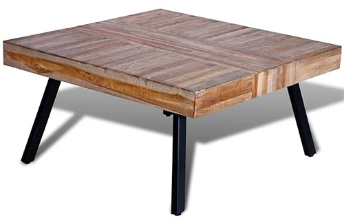 BaraSh Couchtisch Quadratisch Recyceltes Holz Teak Wohnzimmertisch Wohnzimmer Tisch FüR Couch Tische FüR Wohnzimmer