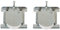AZERODESIGN Ruedas Hembra rodamiento Puerta armarios correderos- Pack 2 Unidades -Rueda de Nylon Modelo Hembra – Medida 100 x 70 - para armarios correderos de Perfil de Aluminio